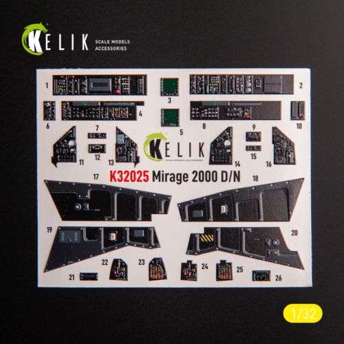 Decalcomanie 3D Dassault Mirage 2000DD/N (per kit Kitty Hawk / Zimimodel) 1:32 K32025 - Foto 4 di 11