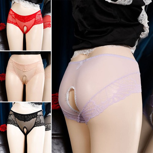 Mujeres Calzoncillos Bragas Sexy Entrepierna Abierta Entrepierna Ropa Interior Bragas - Imagen 9 de 18