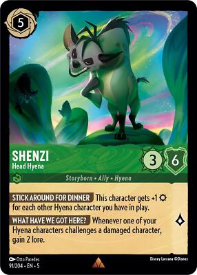 Lorcana Shenzi - Head Hyena (91/204) [Shimmering Skies] | eBay