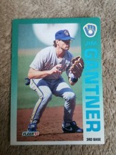 1992 Fleer Milwaukee Brewers Baseball Card #176 Jim Gantner