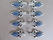 Trachtenschmuck, 8 Miederhaken, antiksilber  L&auml;nge: ca. 30 mm