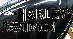 AMF HARLEY SPORTSTER 61243-78 ANNIVERSARY 75TH GAS TANK DECALS BLACK W/GOLD SET - Bild 2 von 2