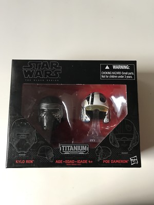 New Star Wars Black Series Kylo Ren Poe Dameron Helmets Titanium Series