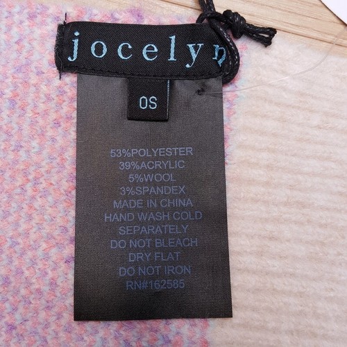 JOCELYN Scarf Cream Fair Isle Chunky Knit Pastel Winter 11.5x 68 $125 - Picture 3 of 4