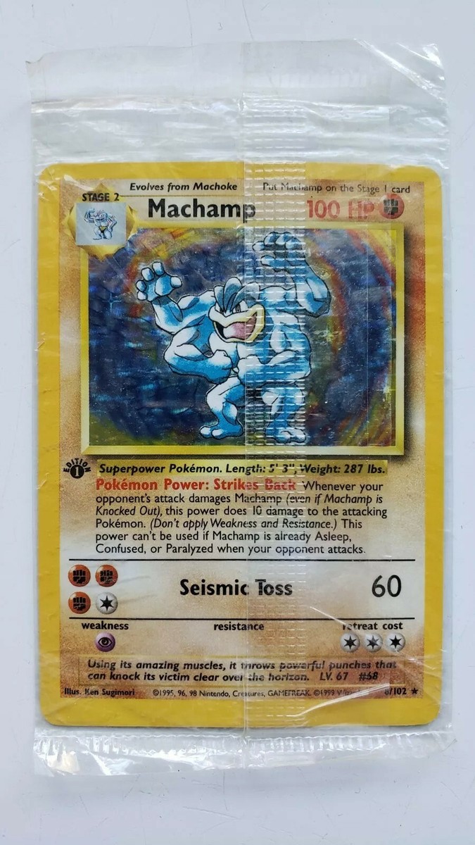 Pokémon TCG Machamp Base Set 8/102 Holo 1st Edition Rare Sealed 