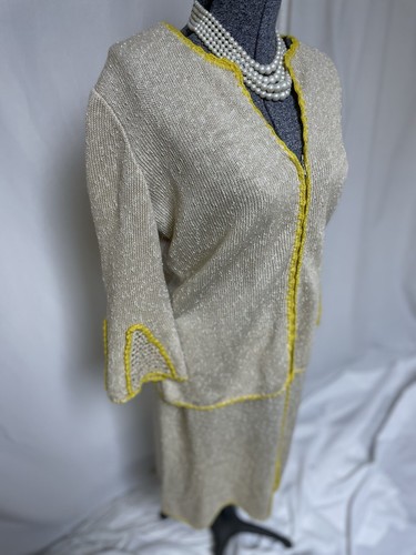 1970s Stuart Mackey California Size M 2 Pc Skirt Set Crochet Elastic Waist Boho - Picture 5 of 21