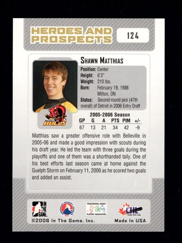 2006-07 In The Game Heroes and Prospects Base Hockey Cards #5-149 You Pick - Picture 145 of 173