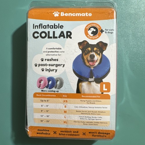 BENCMATE Protective Inflatable Collar for Dogs and Cats -Pet Recovery (L, Pink) - Picture 5 of 6
