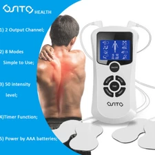 TENS Unit EMS Pulse Massager 2 Output Dual Channel Digital Massager Pain Relief