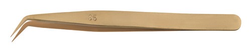 HOROTEC 12.303-S5C BRASS WATCHMAKERS Bent Tweezers with fine tips / Curved - Picture 3 of 3