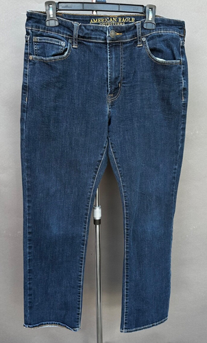 American Eagle Herren Original Straight Jeans 36x30 Blau Stretch Denim Active Flex - Bild 9 von 10