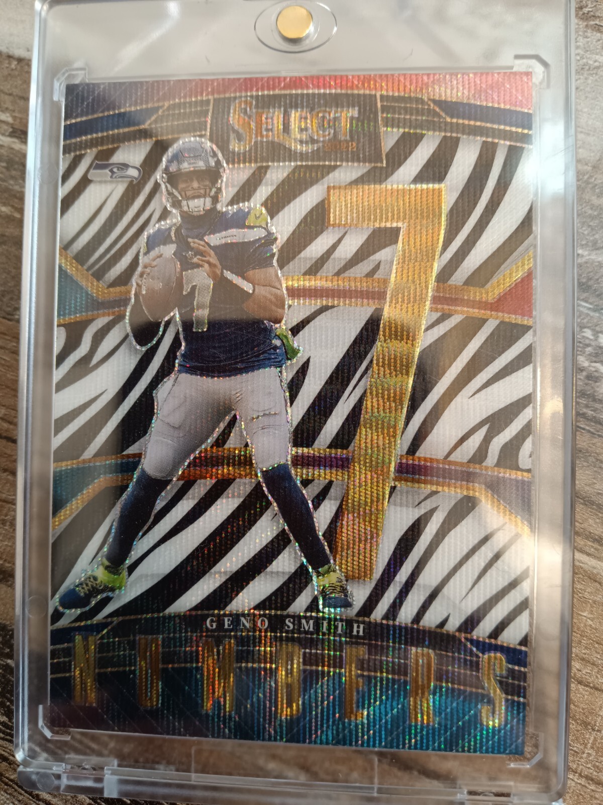 2022 Select Geno Smith Numbers Zebra Case Hit !