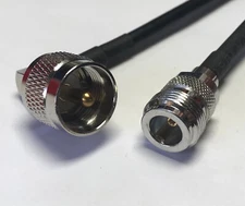 PL-259 UHF Male Angle to N Female RG223 Low Loss Coax Cable Pick Length Lot US