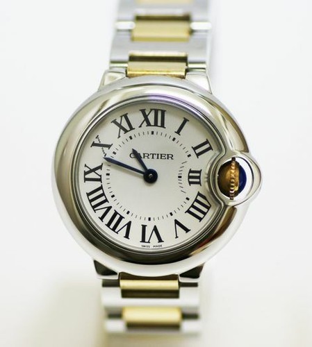 Cartier Ballon Bleu Sm W6900Z3 W2BB0010 Combinato Orologio da Donna Quarzo  | eBay