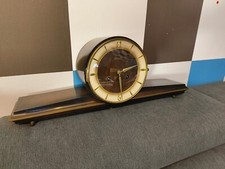 Alte Hermle Kaminuhr/Buffetuhr, ca. 1950-1960, Uhrwerk und Gong funktionieren