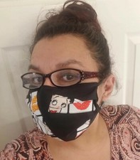 BETTY BOOP PATCHWORK FACE MASK , HAND MADE USA