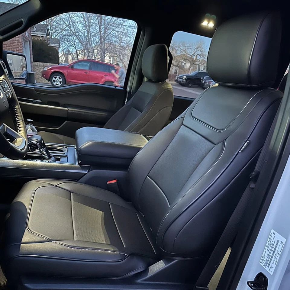 ДЛЯ 2009-2023 FORD F250 F-250 MOTOPTES АВТОМОБИЛЬНОЕ СИДЕНЬЕ КОЖАНЫЕ ПОДУШКИ ВОДОНЕПРОНИЦАЕМЫЕ - Изображение 4 из 4