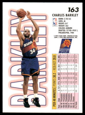 1993-94 Fleer #163 Charles Barkley 33085 | eBay