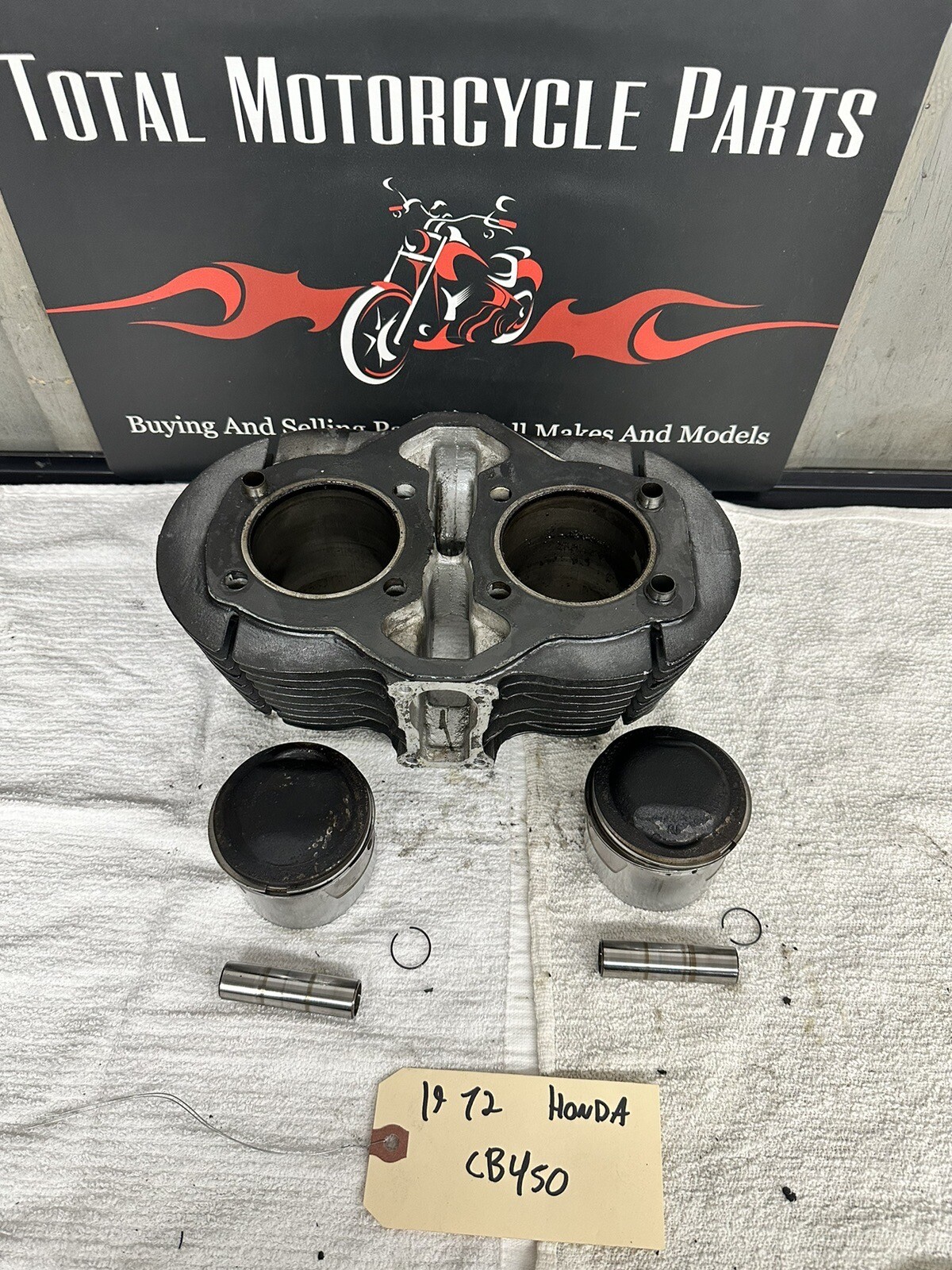 Honda CB450 CL450 Engine Cylinder Jugs Bore Pistons OEM Part eBay
