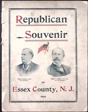 1896 Mc Kinley Hobart Republican Souvenir Booklet Essex County NJ