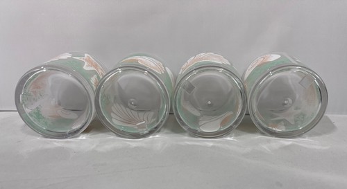 Juego de 4 tazas/gafas de plástico doble anticuado tartamudeo y estrella de mar nórdica - Imagen 4 de 7