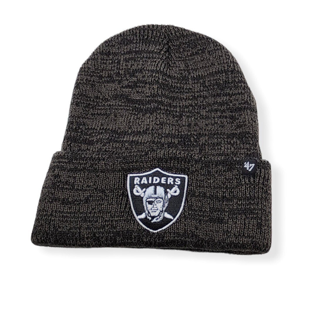Authentic '47 Las Vegas Raiders Black Brain Freeze Cuffed Knit