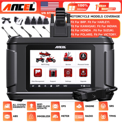 Motorcycle Scanner Check Engine Code Reader Read/Clear Fault Code ECUProgramming