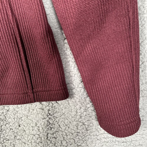 Chaqueta Spyder Para Mujer S/P Borgoña Tejida Cremallera Cuello Simulado Forrada de Vellón ¡ENVÍO RÁPIDO! - Imagen 8 de 8