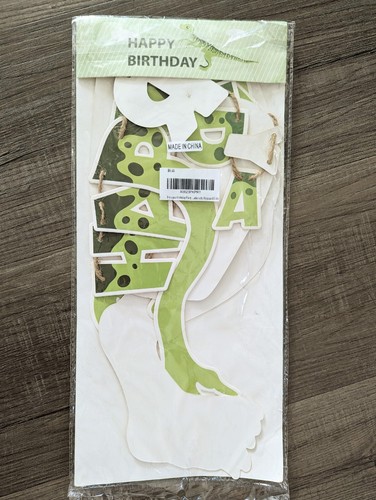Dinosaur Happy Birthday Garland Banner Dino Party - Picture 3 of 6
