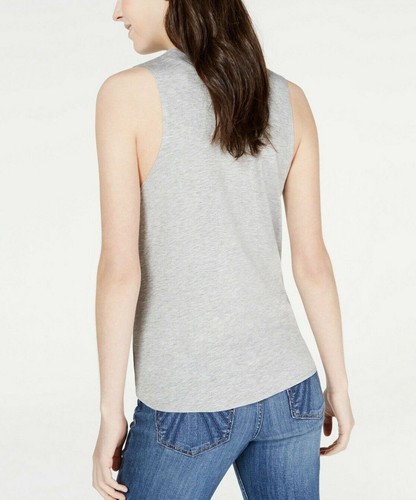 Rebellious One Juniors' Palm Tree Tank Top Grey Size XS - Picture 2 of 5