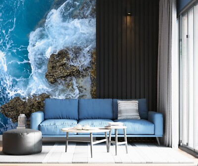 3D Ocean Waves E1655 Wallpaper Mural Paper Wall Print Indoor Murals CA Honey