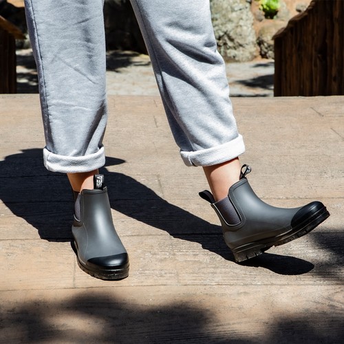 HISEA Women Ankle Chelsea Rain Boot Waterproof Arch Support Garden Mud Work Boot - Picture 32 of 48