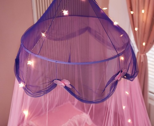 Bed Canopy with Lights,Bed Canopy for Girls Canopy Bed Curtains Girls Bedroom... - Picture 4 of 8