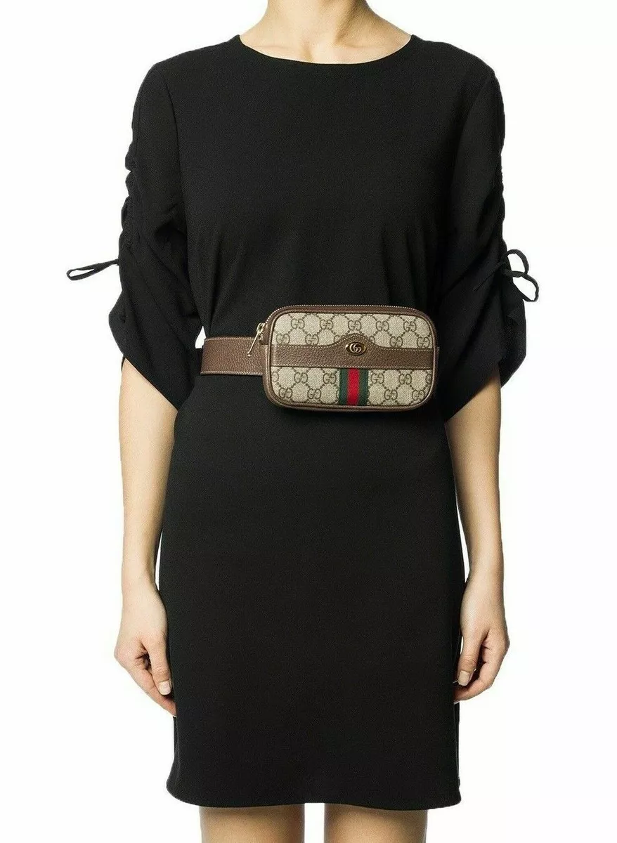 Gucci Belt Ophidia Trimmed Supreme Canvas Belt Bag