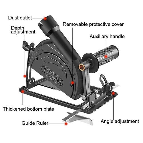 Winkelschleifer-Halter Ständer 45° Verstellbar Führungsschlitten Maschinenbasis - Bild 4 von 21