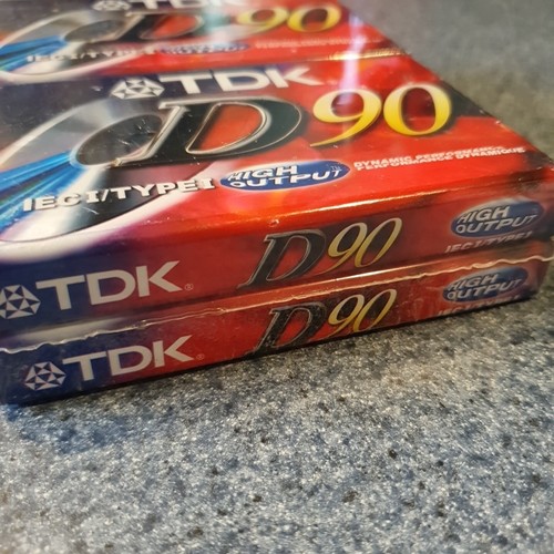 TDK D90 High Output 4-pack Blank Audio Cassette Tapes IEGI/TypeI NEW SEALED WRAP - Picture 5 of 5
