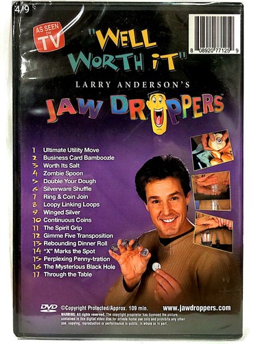 Larry Anderson's Jaw Droppers DVD Volume 3 Well Worth It Learn Magic Tricks - Picture 2 of 2