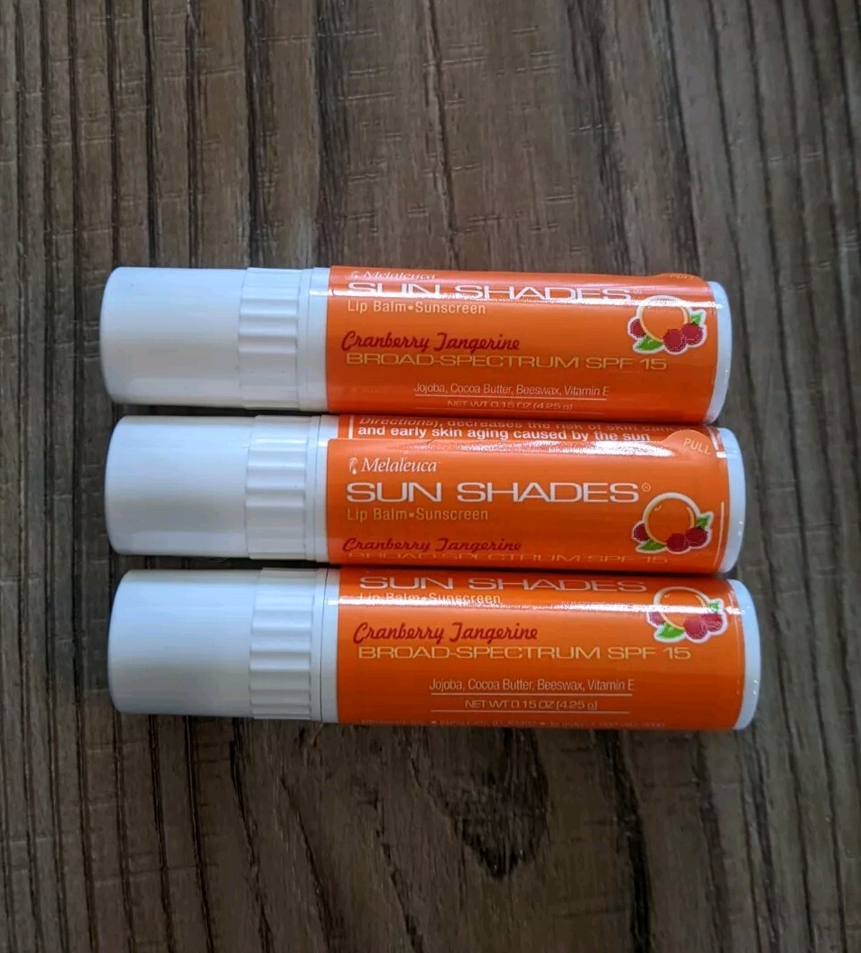 3 NewMelaleuca Sun Shades Lip BalmSPF 15 Sunscreen, Cranberry