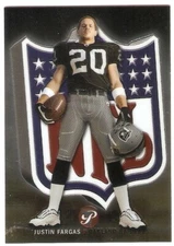 JUSTIN FARGAS ROOKIE SN /1499 2003 TOPPS PRISTINE 94 OAKLAND RAIDERS USC TROJANS