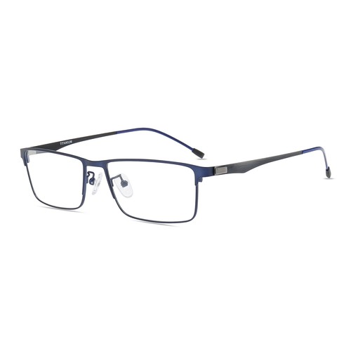 New Men's Full Rim Titanium Alloy Eyeglasses Frame Rectangular Eyewear Frames - Picture 12 of 24