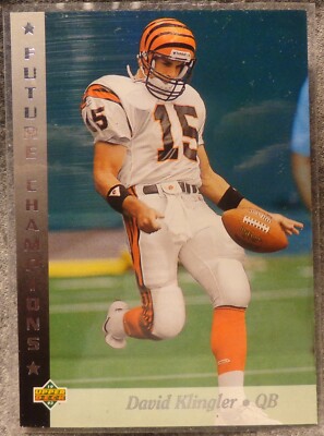 1993 Upper Deck NFL Experience #11 David Klingler - Bengals