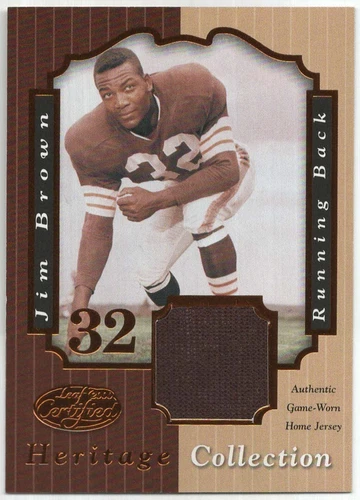 2000 Leaf Certified JIM BROWN "HERITAGE COLLECTION" Game-Worn Jersey #013/100