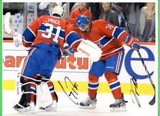 CAREY PRICE+P.K. SUBBAN PHOTO 8 1/2'' X 11'' AND # WITH AN ORIGINAL AUTO. C