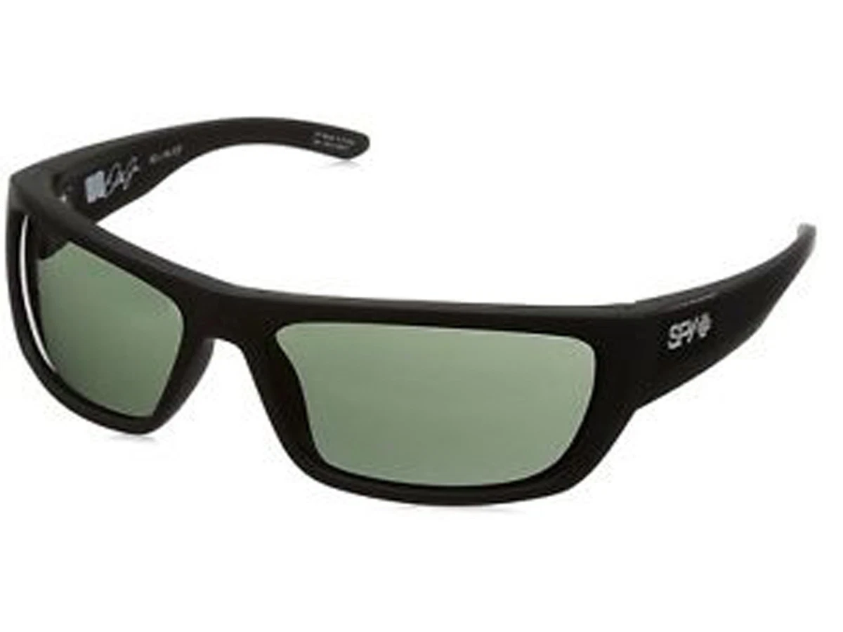 Spy Optic Dega Sunglasses Soft Matte Black Happy Gray Green