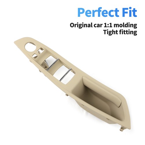 Beige Inner Door Panel Handle Pull Trim Cover Set Fits for BMW F10 F11 5 Series - Picture 7 of 7
