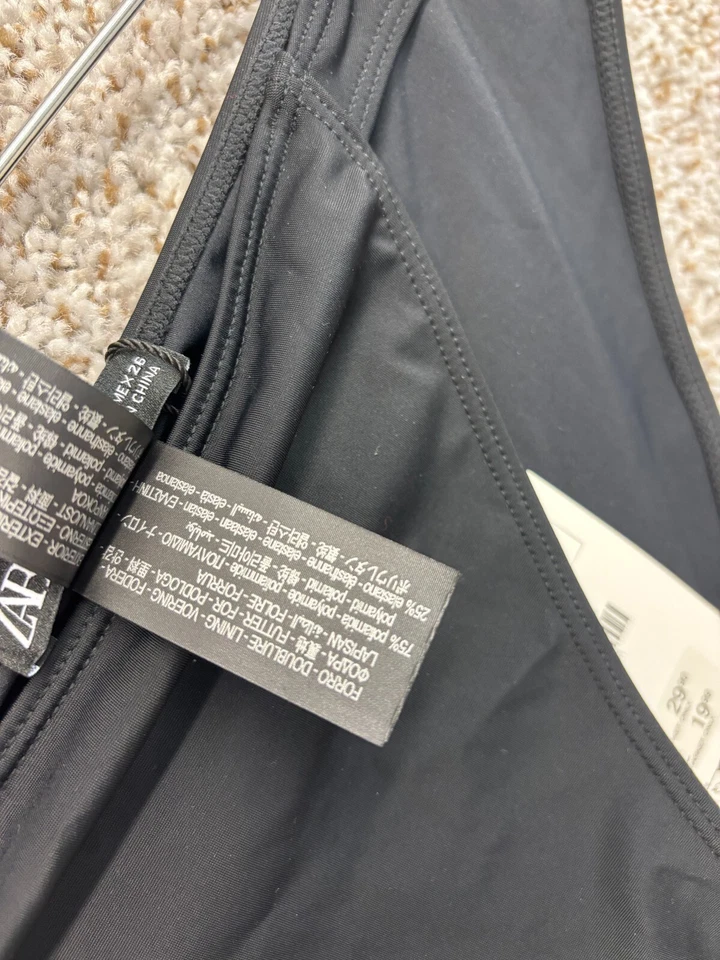 Parte inferior de bikini negra Zara traje de baño básico mezcla y combinación pantalones de baño para mujer M Foto 3 de 4