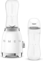 Smeg PBF01WHUK Retro 50’s Style Personal Blender, 2x Bottles2Go, 2 Speed White