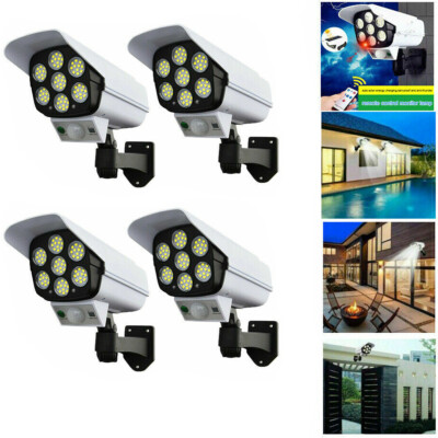 4Pack Solar Power Dummy Security Camera Fake LED Light 
