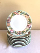 Lot Of 8 Habitat Americana Caribbean Omnibus Flitz Floyd Bread Dessert Plates