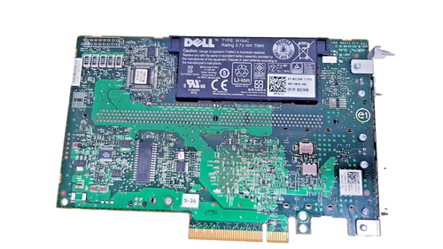 Dell 0J155F PERC 6/E 6E PCI-E X8 DUAL CHANNEL SAS RAID CONTROLLER 512MB CACHE - Picture 3 of 3